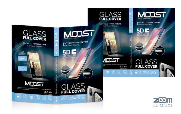 Diseño Packaging (Full Cover Glass) para Moost